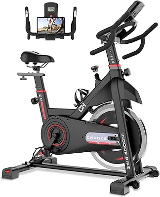 CHUCK Home stationary bike, interior bike with robust inertia steering wheel, comfortable seat cushion, digital display (red).. Enjoy low prices, wide selections, and reliable delivery with DIAYTAR Nigeria.