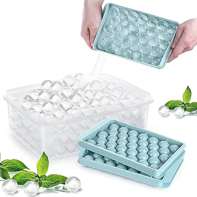 Set of 2 round ice cream trays, mini round ice cream machine, freezer mold, ice ball machine, 1 inch for ice, cocktail, whiskey, tea, coffee.. Shop with confidence at DIAYTAR NIGERIA, offering extensive product variety with nationwide delivery.
