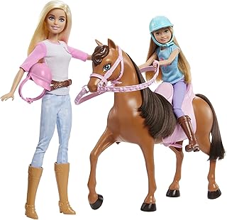 Barbie - Horse play set and Selle Stacie Sisters with horse riding combination, toy and gift for children 3 years and over, GXD65.. DIAYTAR NIGERIA brings the marketplace to every Nigerian home with affordable prices and quick delivery.