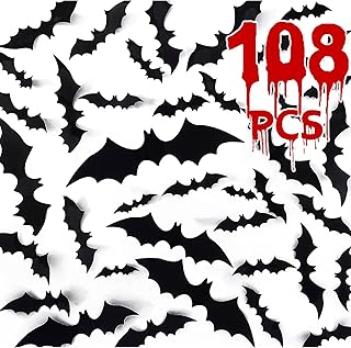 RMMD 108 Pieces 3D Halloween bats Halloween Decorations Halloween Decoards Plastic Bats to stick on wall stickers for Halloween decoration, bedroom and desk.. DIAYTAR NIGERIA brings affordable products to every doorstep with our reliable 5-8 day shipping.