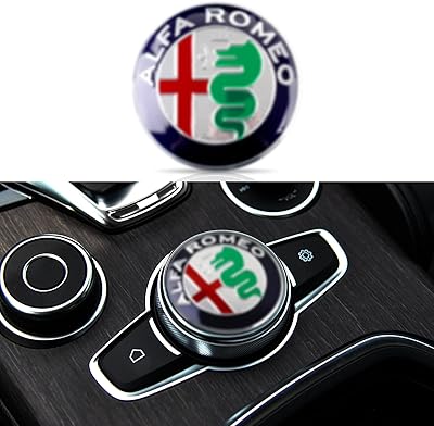 Adhesive sticker to decorate the interior multimedia button of the car, adapted to Alfa Romeo Giulia Stelvio 2016 2017 2019 2019 accessories.. DIAYTAR Nigeria offers great deals, a huge product variety, and delivery in under a week.