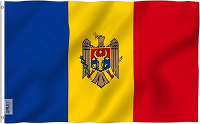 Only Moldova Fly Breeze flag size 3 x 5 feet.. Shop confidently with DIAYTAR NIGERIA, offering affordable prices and reliable delivery within a week.