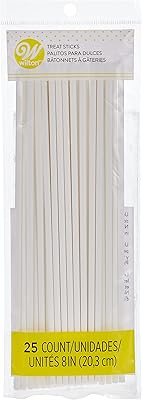 Wilton, White, 8 inch-WT-1912-9320 pacifier sticks (25 pieces).. From daily needs to rare finds, DIAYTAR Nigeria brings it to your door.