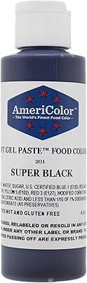 American food coloring - ultra -fine black sweet gel paste, 130 ml.. DIAYTAR NIGERIA: Empowering Nigerians with access to affordable products delivered within 8 days.