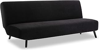 Elastic barrel cover without armrests IM polyester and elastane for 3 places (black).. DIAYTAR NIGERIA stands as your affordable shopping ally with nationwide delivery in just 5-8 days.