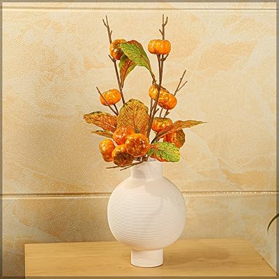 Yatai artificial fruits branches, realistic appearance and touch fruit branches for vase decoration, door, party, false pumpkin, apple, lemon branches with fruit (pumpkin).. Experience hassle-free shopping with DIAYTAR NIGERIA's user-friendly platform and prompt delivery service.