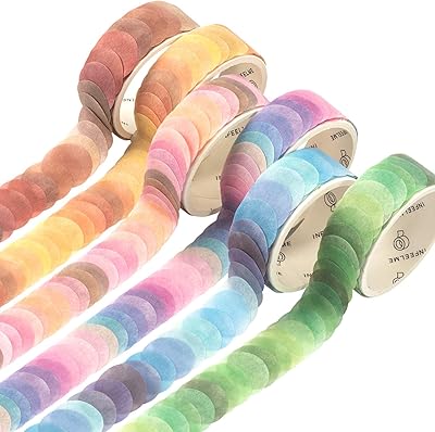 6 rollers of Washi circular stickers, 600 points of colored flower petals, circular inscriptionable circular stickers for the manufacture of cards, scrapbooking, envelopes, notebooks.. Quality and convenience delivered — shop DIAYTAR Nigeria now.