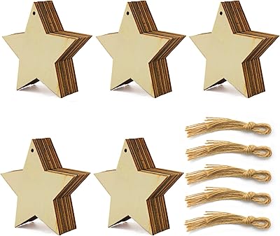 50pccs wooden cutter in wooden suspended decorations with rope for wedding decoration.. DIAYTAR Nigeria: Great value, fast delivery, and endless options.