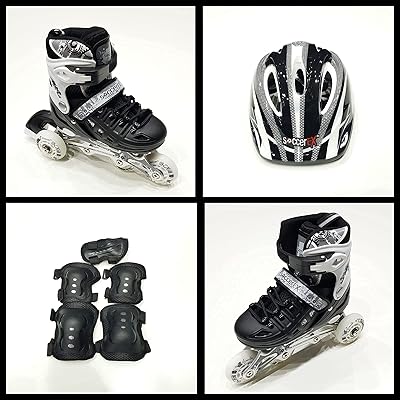 Socorex adjustable roller pads for beginners with children's aligned, adolescents and adults with wheel lights with full set (31 EU at 42 EU) LF-3181.. Shop everything from A to Z on DIAYTAR Nigeria — delivered nationwide.