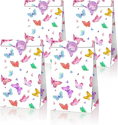 Bag with butterfly paper treats, candy bags for boys and girls for prenatal party, birthday party, graduation anniversary, wedding gifts, animal -shaped party gifts for guests, pack of 12.. DIAYTAR NIGERIA: Bringing quality products to your doorstep at prices that won't break the bank.