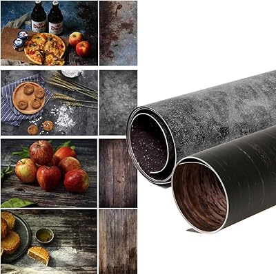 Background of double -sided double -sided photography, package of 2 vintage wooden -wooden flat papers for food walls, small products photography accessories - 22 x 35 inch.. DIAYTAR NIGERIA: Putting quality products within reach of every Nigerian through our affordable marketplace.