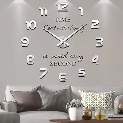 3D 3D wall clock, 3D mirror design, large silent wall stickers for living room, bedroom, home decorations.. Say goodbye to limited options and long shipping times. DIAYTAR Nigeria delivers variety, quality, and affordability straight to your door.