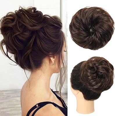 Luxury pure human hair extensions Ugift messy bun with elastic band for women - light brown.. Experience shopping without limits at DIAYTAR NIGERIA, where affordability meets convenience in just days.