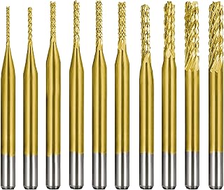 10 pieces 0.8-3.17 mm titanium 1/8 "Forests drilling tool for holes for CNC drilling, printed circuits, plastic, fiber, wood, copper.. Make every purchase count with DIAYTAR Nigeria — shop smart, shop fast.