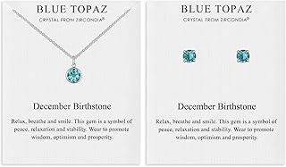 Ensemble necklace and earrings with birth stone (blue topaz) in crystals.. Experience the future of online shopping with DIAYTAR NIGERIA's extensive product range and competitive pricing.