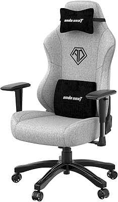 Luxury game chair Andaseat 3 Series with cervical pillow and support fabric of Phantom - Gray.. Shop with purpose at DIAYTAR NIGERIA and receive your purchases at unbeatable prices within the week.