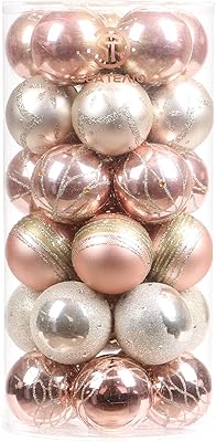 SEA Team 60 mm/2.36 "Set of Christmas tree pendulum pendants delicate contrasting color to hang for Christmas balls - 30 pieces (pink and light gold).. DIAYTAR NIGERIA delivers on our promise of variety, affordability, and prompt nationwide shipping.