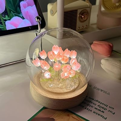 Tulip night light, decorative lamp made by hand in the shape of a tulip for bedroom, living room, children's bedroom, desk decoration (20 flowers).. DIAYTAR NIGERIA delivers what matters - quality, affordability, and prompt nationwide shipping.
