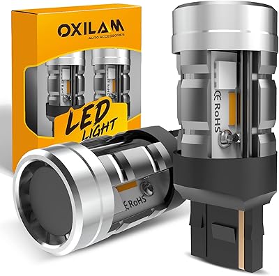 Oxilam 2023 Amber LED bulb 7443 7440 improved with fan, without error, 4000 lumens 600 %, anti-hyper-signing flashing, replacement bulb T20 7441 W21W WY21W 7440NA (Lot of 2).. Shop across boundaries with DIAYTAR NIGERIA's comprehensive catalog delivered nationwide at budget rates.