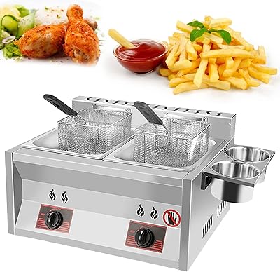 Commercial gas fryer, stainless steel GPL fryer with basket and seasoning basin, outdoor stove, for fries, house, kitchen, restaurant, style 1.. Why shop anywhere else? DIAYTAR Nigeria has it all, at prices you’ll love.