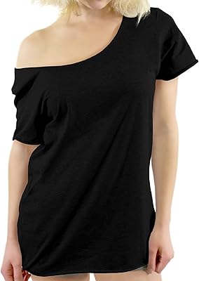High shoulder pekatees naked for women casual shirts with stripped shoulders elegant t-shirts.. DIAYTAR NIGERIA delivers satisfaction with every purchase through our affordable and reliable service.