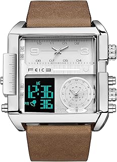 Feice multifunction watch with square quartz for men, 24 -hour calendar, unique leather bracelet - FK030.. Nigeria's e-commerce leader delivers unmatched variety and value to your doorstep in just 5-8 days.