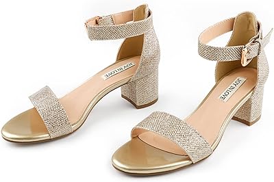 Thick low heels sandals with ankle flange and open end for women.. DIAYTAR NIGERIA combines extensive product options with budget-friendly prices, delivered in 5-8 days.