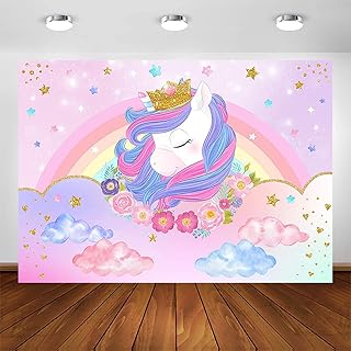 NOTEZANO BODY BOARD CHARGE-EN-CIEL for magic birthday party decorations on the theme of the rainbow, prenatal party supplies, golden glitter crown and unicorn star (2.1 x 1.5 m).. DIAYTAR NIGERIA: Making quality products accessible to all Nigerians at affordable prices.