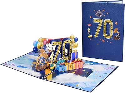 Greetingart pop-up 70th birthday card with note and envelope, greeting card for celebration of the 70th birthday for women, men, husband, wife, sister, mother, friend.. Big selection, small prices — shop now on DIAYTAR Nigeria.