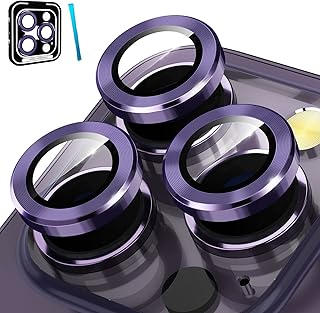 Cloud Valley Cloud Camera Protector for iPhone 14 PRO (6.1 inch) and iPhone 14 Pro Max (6.7 inch), 9 -hour tempered glass camera [striped and high definition resistant], Violet.. With DIAYTAR Nigeria, your wishlist becomes reality, fast.