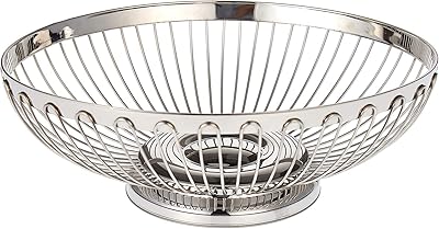 Fruit and oval stainless steel bread basket - 24.5 x 18 x 7.8 cm - Silver.. DIAYTAR NIGERIA: Bridging the gap between consumers and quality products with affordable nationwide shipping.