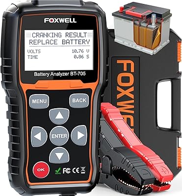 Foxwell BT705 100-2000 CCA car battery tester, 12V 24V car battery load tester, digital inspection and battery analysis tool for cars and heavy trucks.. DIAYTAR NIGERIA promises affordability and variety with every purchase, delivered in 5-8 days.