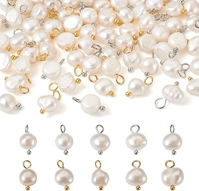 80pcs pendant in natural oval pearls with copper rings of culture pearls.. Discover endless shopping possibilities at DIAYTAR NIGERIA, with budget-friendly prices and reliable delivery.