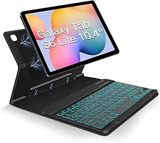 Geoki Tech case with backlit keyboard for Samsung Galaxy Tab S6 Lite 10.4 "2020/2022, Removable magnetic book cover, wireless keyboard for tablet SM-P610/P613/P615/P619, support.. Shop millions of products across categories on DIAYTAR Nigeria — delivered right to your door.