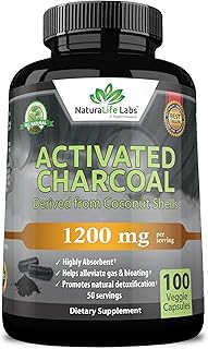 Natura Life Labs organic carbon capsules - 1200 mg, 100 vegetarian capsules.. DIAYTAR NIGERIA: Where shopping is affordable, selection is vast, and delivery is always reliable.