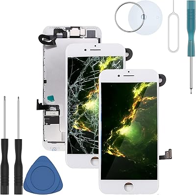 Compatible with iPhone 8 (4.7 inch) White LCD Touch of full replacement with local sensor, speaker, front camera and free repair tool.. DIAYTAR NIGERIA makes every purchase count with our affordable prices and reliable 5-8 day shipping.