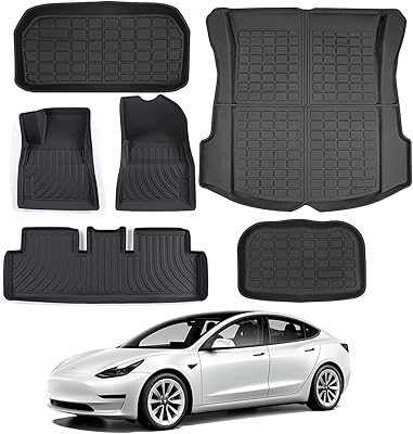 Complete sets of 6 pieces of Tesla floor mats 3 2022 2023 2021, floor mats all seasons for 1st and 2nd seats and front and rear chest mat, robust and non -slip booty lining mat, car accessories (model 3).. Experience the future of online shopping with DIAYTAR NIGERIA's extensive product range and competitive pricing.