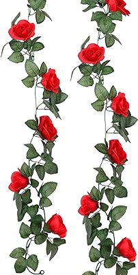Package of 2 artificial silk artificial vine flowers to hang for Mother's Day, wedding room, table center, DIY wall decoration, 15 feet.. DIAYTAR NIGERIA: Your one-stop e-commerce destination with affordable prices and nationwide delivery in 5-8 days.