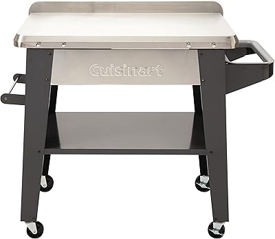 Stainless steel grill preparation table for exterior use Cuisin Art CPT -194 - Silver and black.. DIAYTAR NIGERIA: Where affordable online shopping meets reliable delivery across Nigeria.