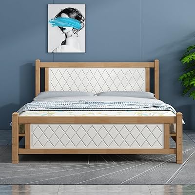 Completely wooden bedroom with modern and sublime design (oak+white, 190x180 cm).. DIAYTAR NIGERIA delivers more than products - we deliver affordable shopping satisfaction nationwide.