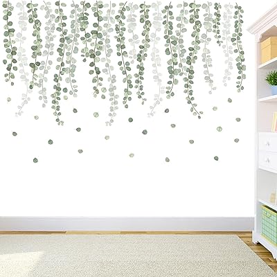 DIY green leaf wall stickers for plinth line and plinth line, vegetable sticker wallpaper, removable and waterproof leaf stickers, wallpaper for living room, bedroom, new home gift... DIAYTAR NIGERIA: Where every shopping need is met with affordable prices and timely delivery.
