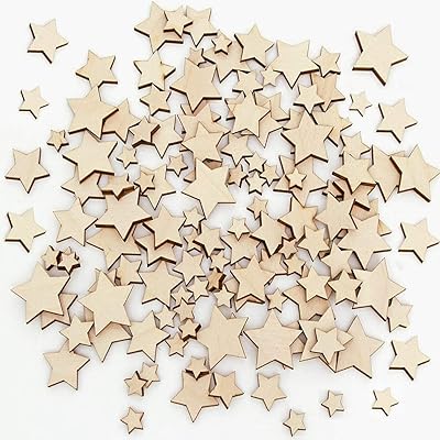 200 pieces of embellishments of wooden stars dispersion craftsmanship of wood slices for decoration for decoration.. Love deals? DIAYTAR Nigeria has you covered with low prices and fast delivery.
