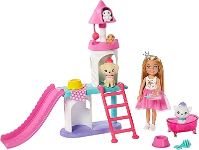 Barbie Princess Adventure Pet Chelsea Castle with Blonde doll (6 ") 4 Animals and Accessories.. Your digital marketplace solution, DIAYTAR NIGERIA delivers quality and value within the week.