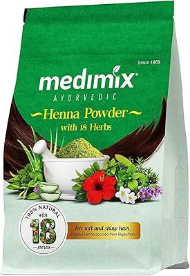 Ayurvedic henna powder Medimix with 18 herbs for soft and shiny hair.. DIAYTAR NIGERIA connects Nigerians with quality products at affordable prices, delivered in 5-8 days nationwide.