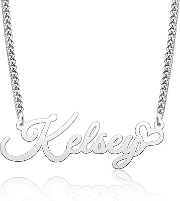 Personalized first name necklace Coeur d'amour Necklace Personalized name in Sterling 925 Silver Silver with Symbol Heart Collier Gift For Women Girls.. Experience the joy of convenient shopping with DIAYTAR NIGERIA's vast selection and quick delivery service.