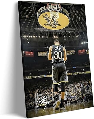 Stephen curry poster on canvas - Basketball wall decoration for living room, bedroom, office - Emxee (40.6 x 61 cm - without frame, b).. Your digital shopping destination, DIAYTAR NIGERIA combines variety with affordability and quick delivery.