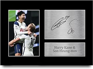 HWC Trading A4 Harry Kane & Son Heng-Min Tottenham Hotspurs Signature Gifts Printed for Fans and Football Supporters.. DIAYTAR NIGERIA: Your trusted partner for affordable online shopping with reliable delivery timeframes.