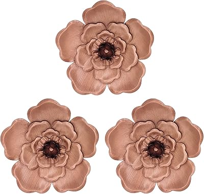 Metal wall decor with multilayer flowers, wall decoration for the house, the living room, the garden, the porch, the patio (pink gold).. DIAYTAR NIGERIA: Making online shopping accessible with affordable prices and nationwide delivery service.