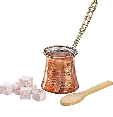 Turkish coffee maker Destalia, hammered copper coffee maker with metal handle, mini stove (coffee maker with spoon).. DIAYTAR NIGERIA: Revolutionizing how Nigerians shop with affordable prices and prompt delivery services.