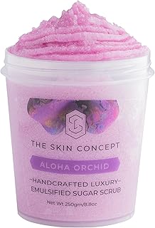 Emulsified sugar scrub handmade The skin concept - orchid Aloha, 220 g.. Shop the smart way with DIAYTAR NIGERIA's extensive selection and budget-friendly nationwide delivery.